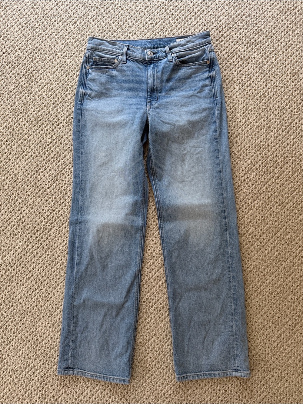 AYR The Roadie Light Blue High-Rise Straight Jeans - Picture 8 of 9